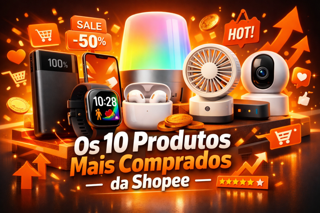 Os 10 Produtos Mais Comprados na Shopee