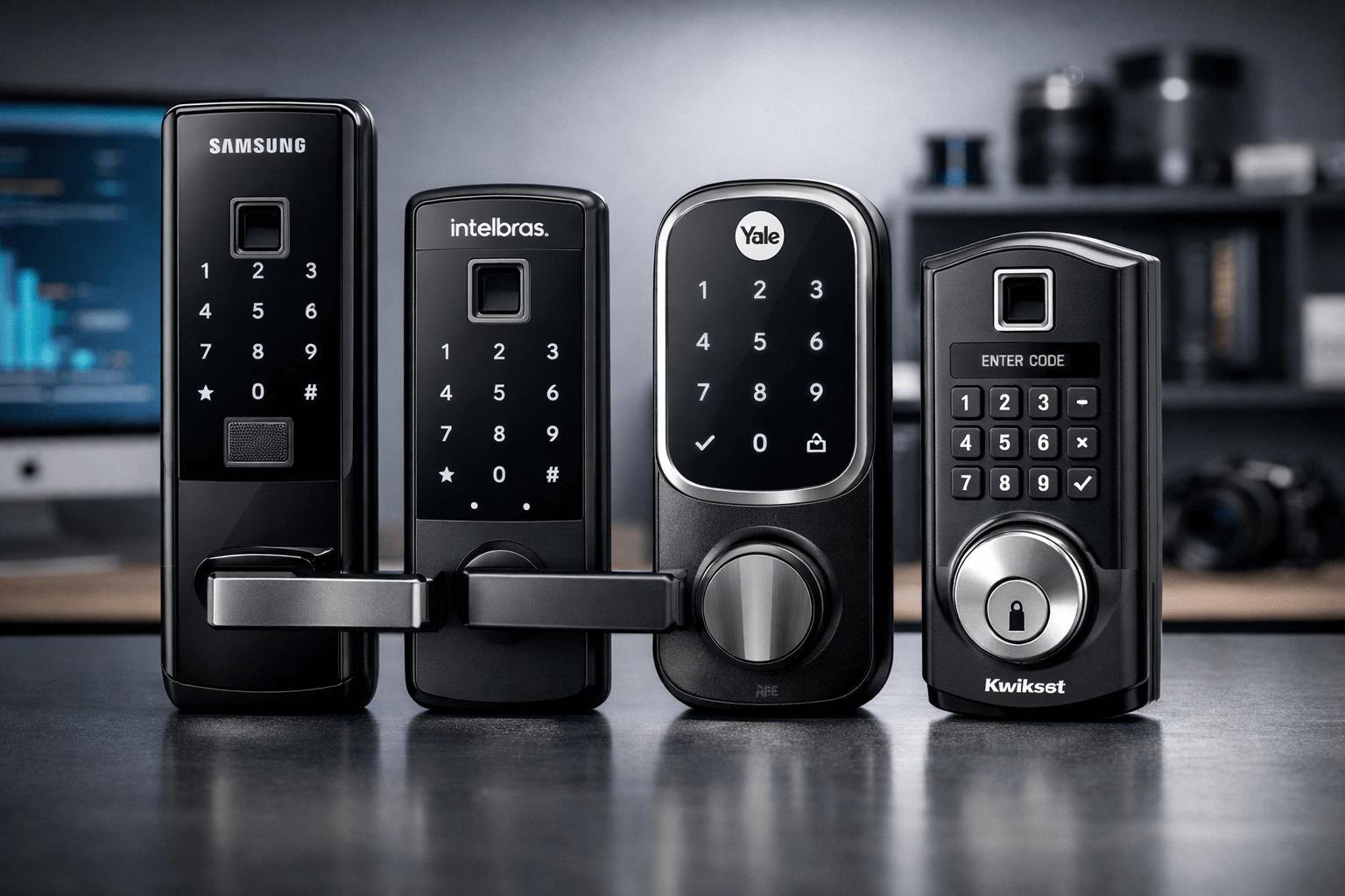 Fechadura digital biométrica moderna