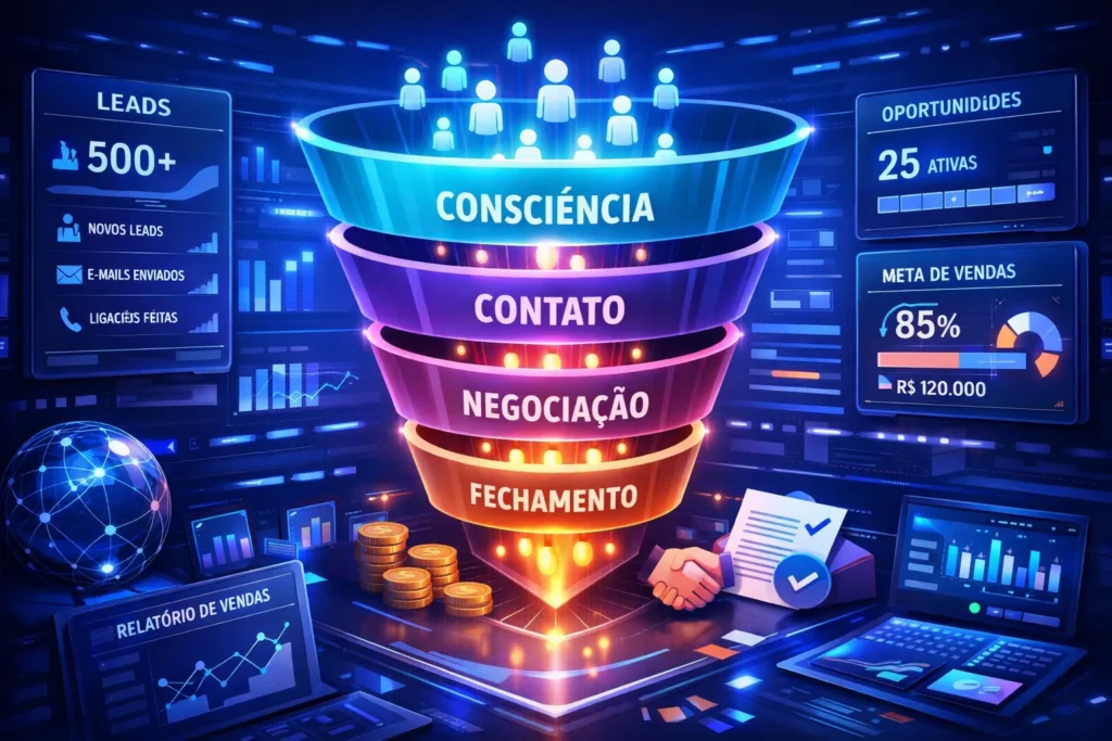 como funciona um CRM de vendas
