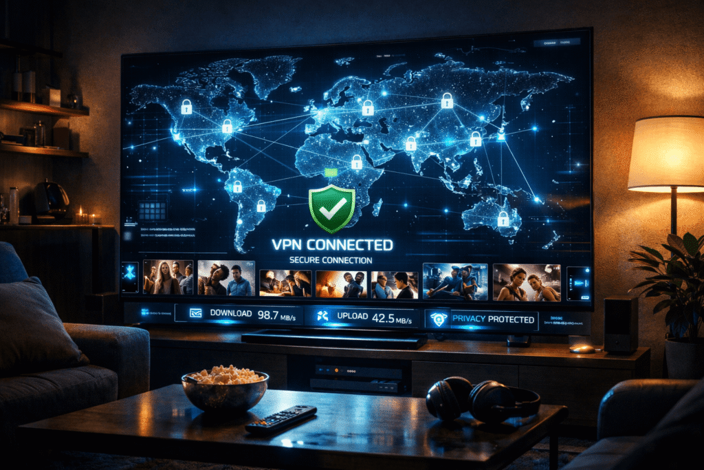 Rede global de servidores VPN para conexão segura