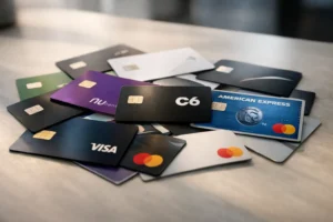 artão de crédito moderno sobre mesa representando guia completo e uso inteligente